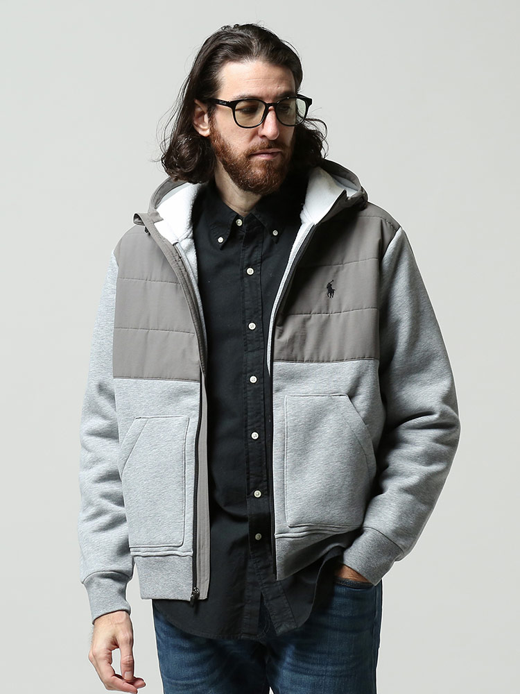 POLO RALPH LAUREN (ポロラルフローレン) 裏起毛 切り替え フルジップ