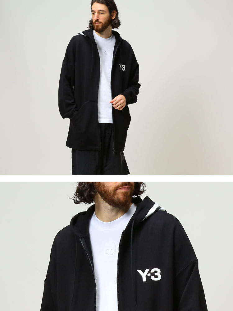 Y-3 (ワイスリー) ブランド メンズ フードライン フルジップ パーカー