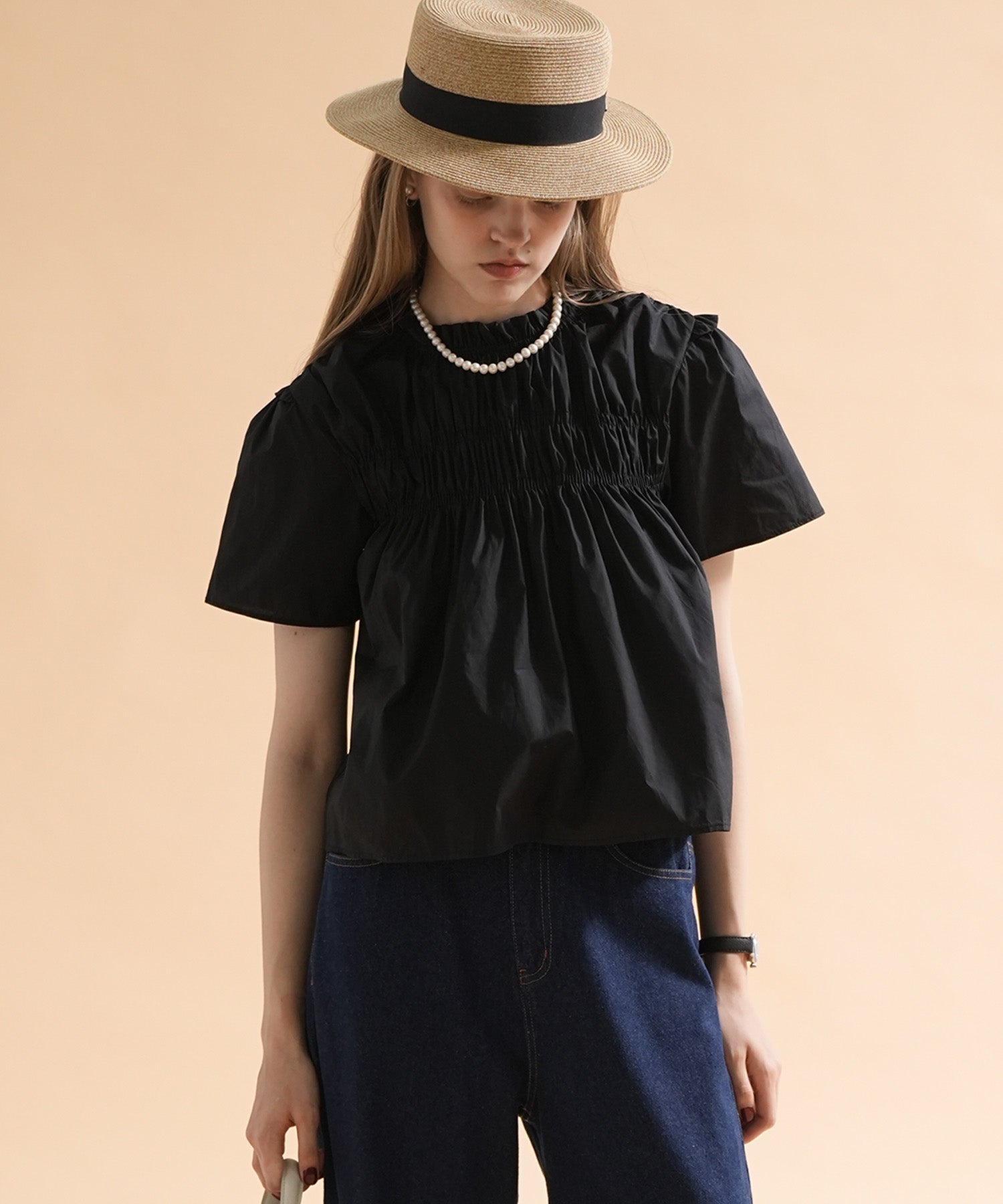 ギャザーフレアブラウス – sara&cake