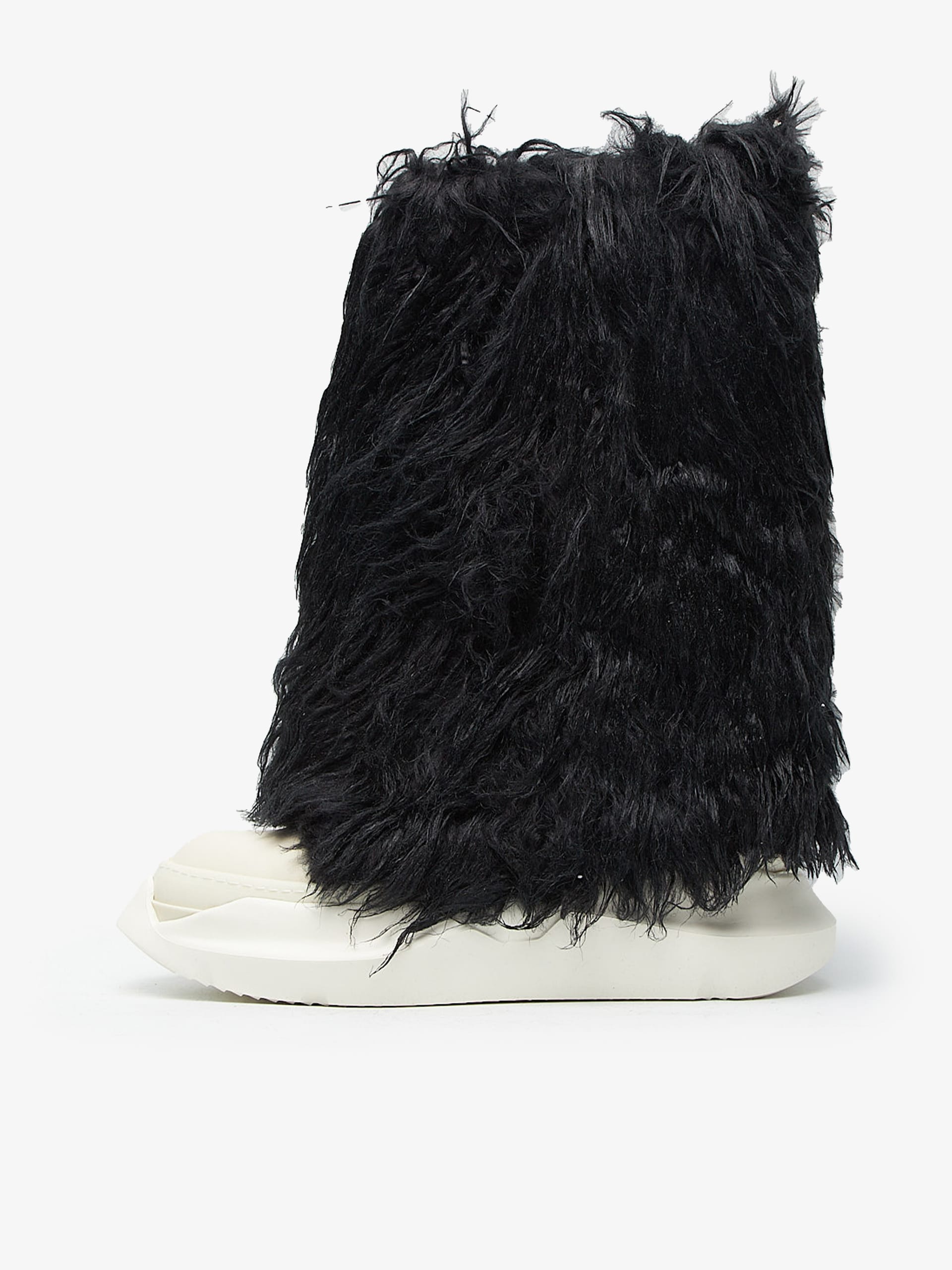 Rick Owens Drkshdw Black Fluffy Abstract High Sneakers