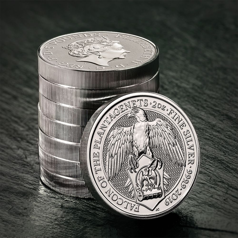 Buy 2019 2 oz Queen's Beasts Falcon of the Plantagenets Silver