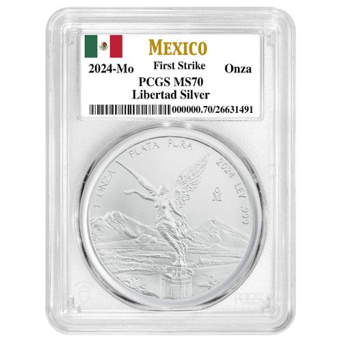 Buy 2024 1 oz PCGS MS-70 First Strike Mexican Silver Libertad
