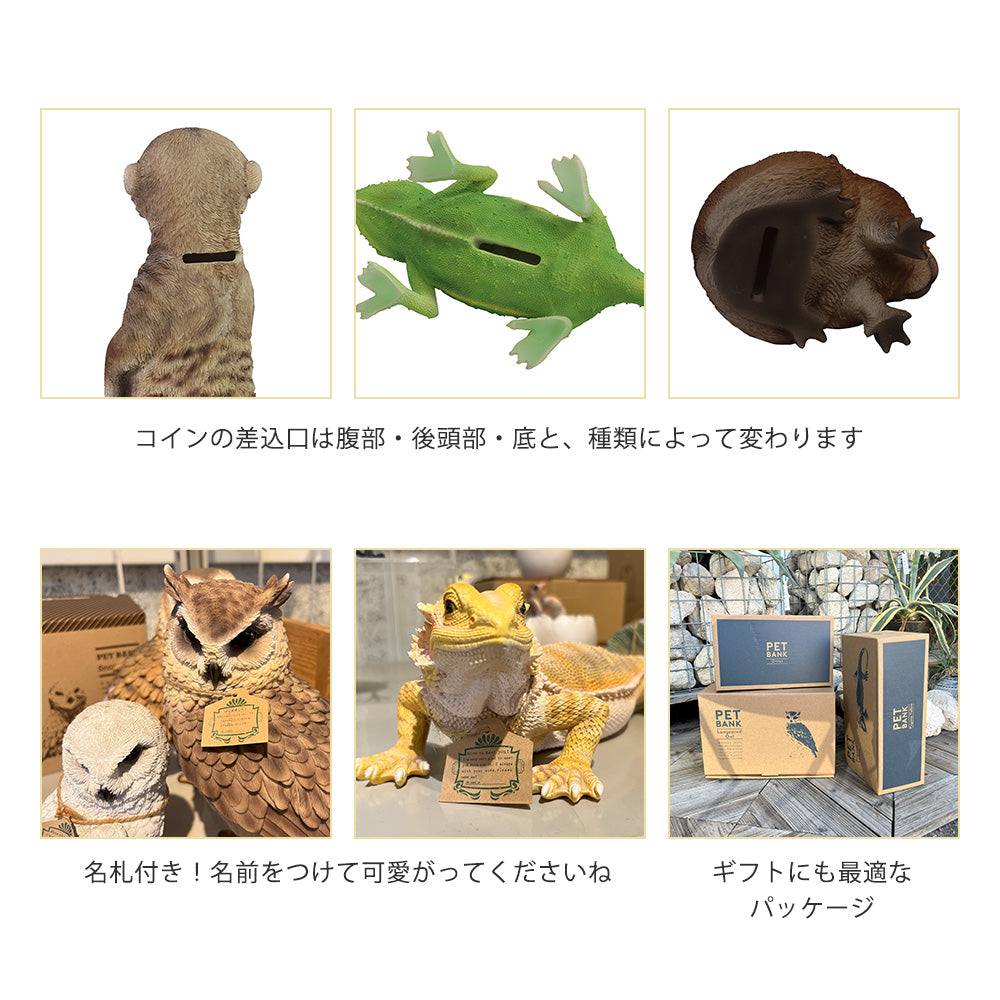 ミーアキャットのお役立ち貯金箱 PET BANK MEERKAT（ペットバンク