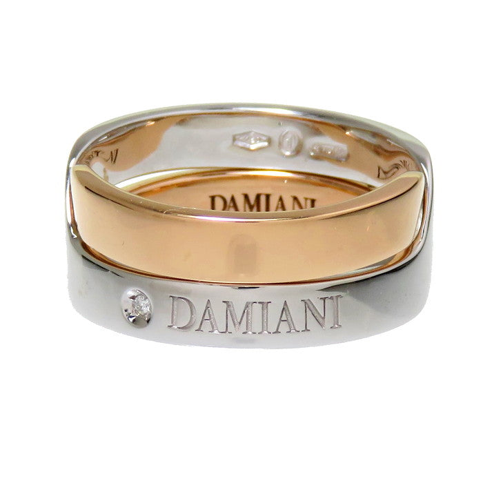 9号【Damiani/ダミアーニ】 2連 ダイヤモンド リング・指輪 バーチ