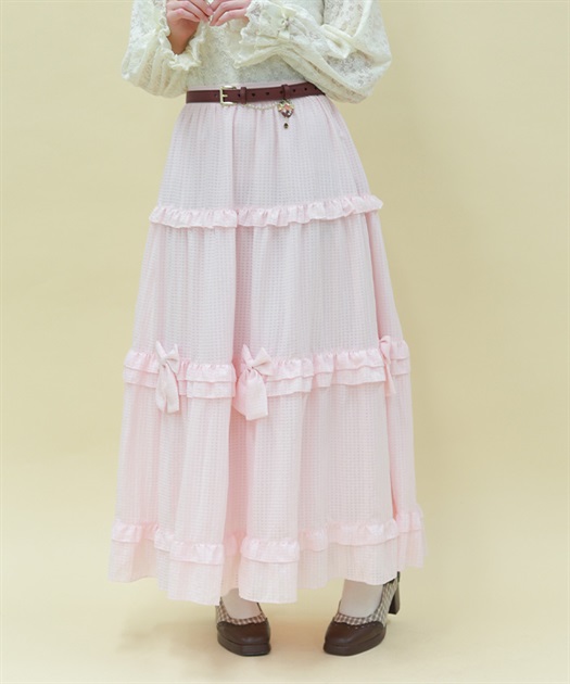 シアーギンガムティアードスカート | axes femme online shop
