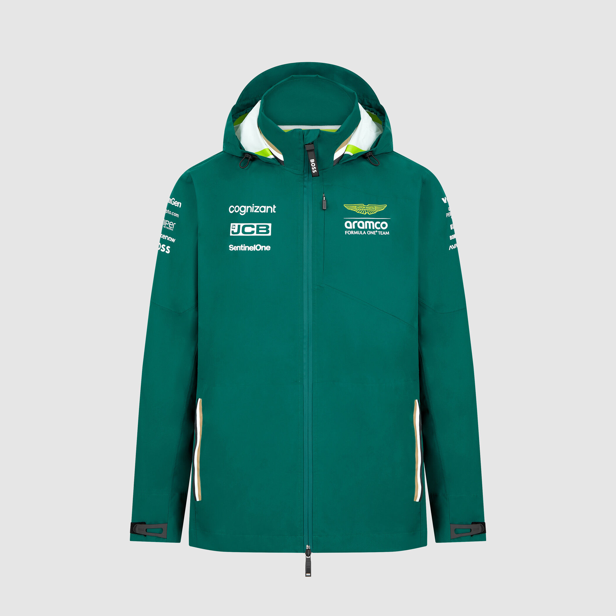 Shop | 2024 Team Rain Jacket green | Aston Martin F1 Team