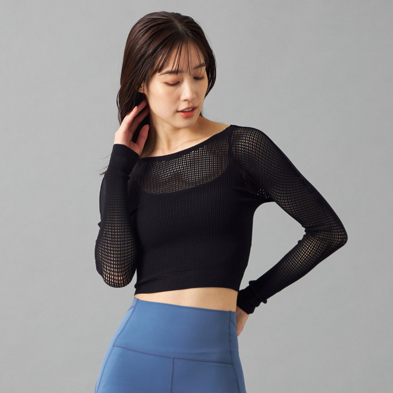 ☆メッシュニットショートトップ 商品ページ | チャコットオンライン