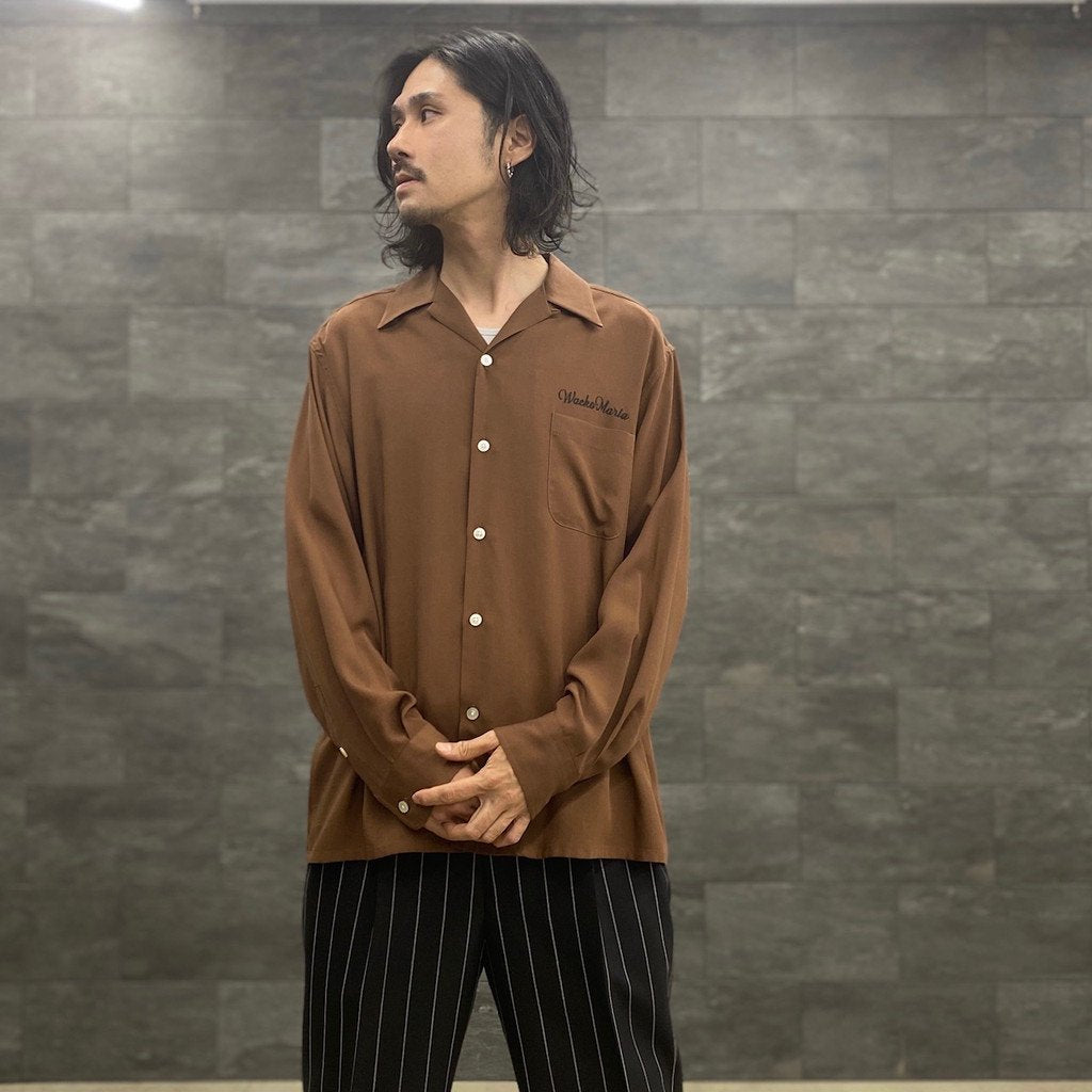 50'S SHIRT L/S -TYPE 2- #BROWN [23SS-WMS-OC16] _ WACKO MARIA