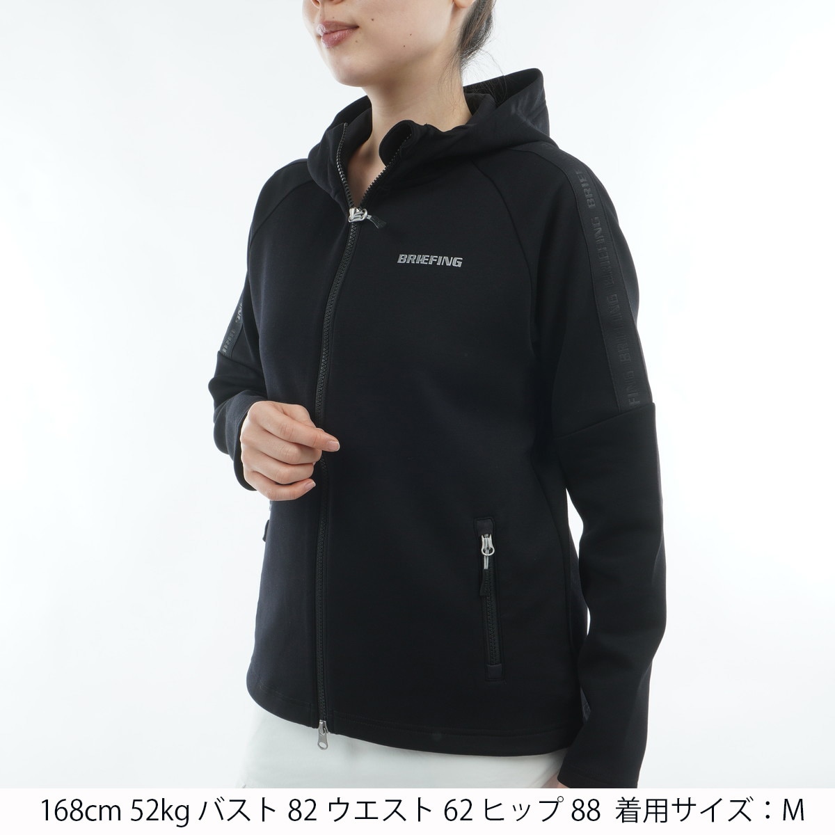 ウォーム ロゴ ライン パーカー レディス(中間着(セーター、トレーナー