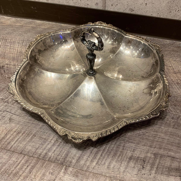 シルバートレイ シルバープレート サービングトレイ SILVER PLATE 刻印