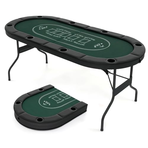 楽天市場】COSTWAY ポーカーテーブル 8人用 ポーカーマット 麻雀卓