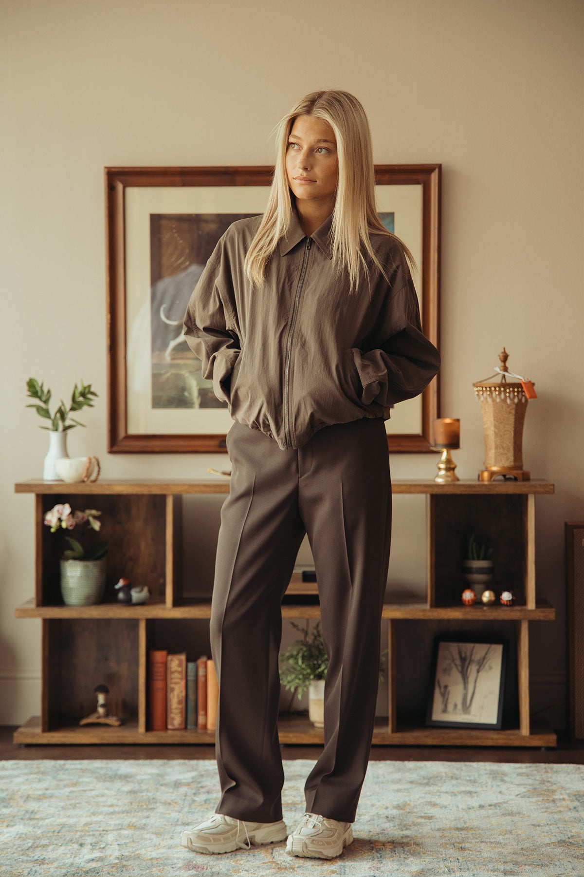 Lemaire Zipped Blouson | Walnut | Canoe Club