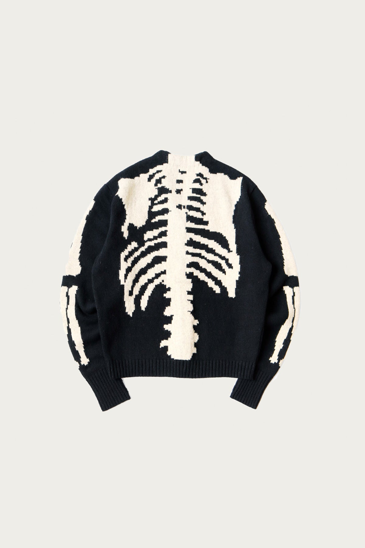 Kapital 5G Wool Bone Short Cardigan | Black | Canoe Club