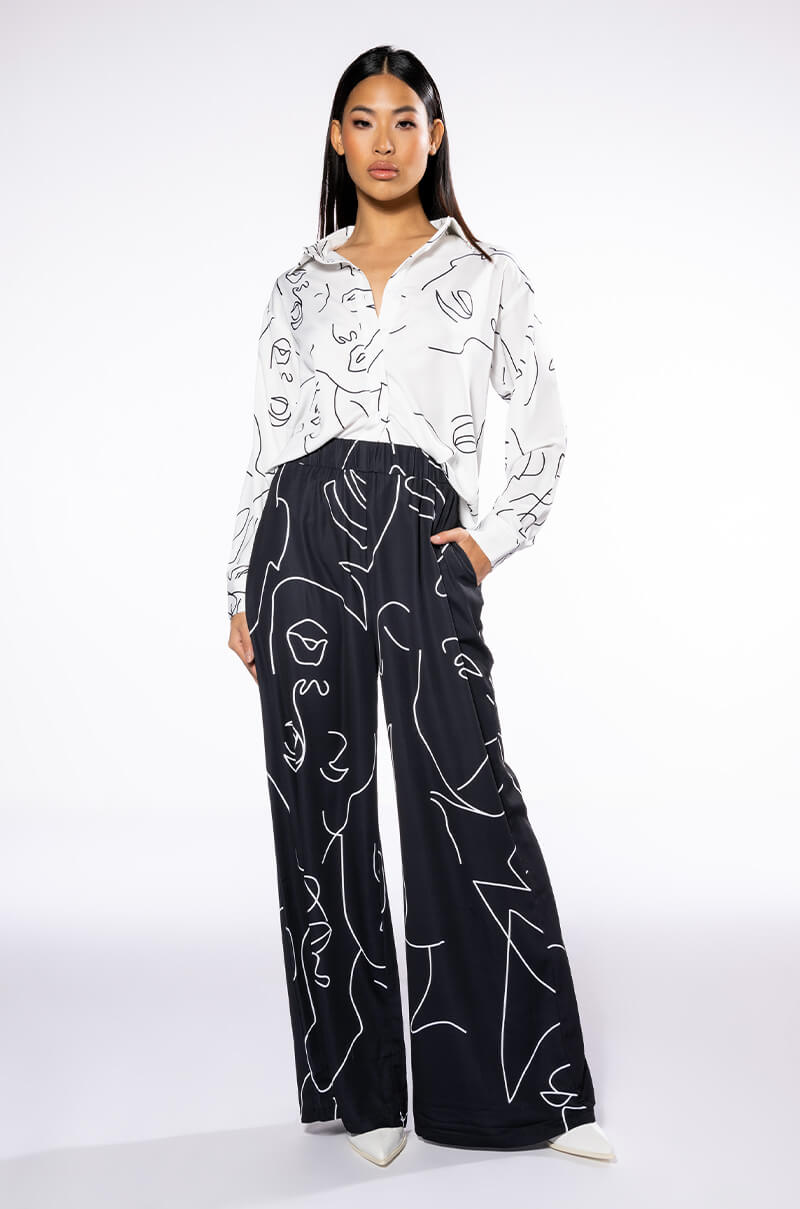 FACES WIDE LEG PANT – AKIRA