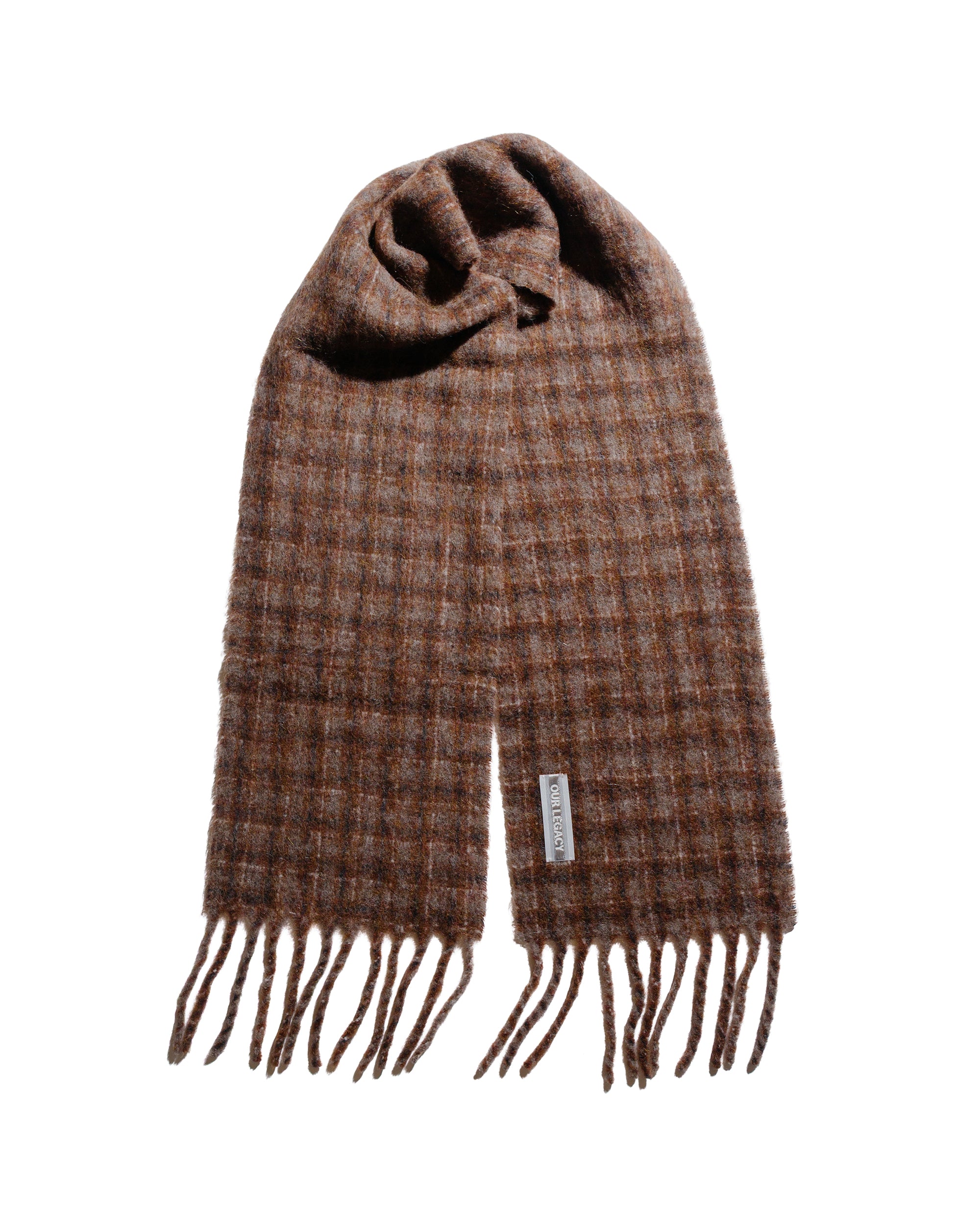 Our Legacy Estate Scarf Dorf Check Fuzzy Alpaca