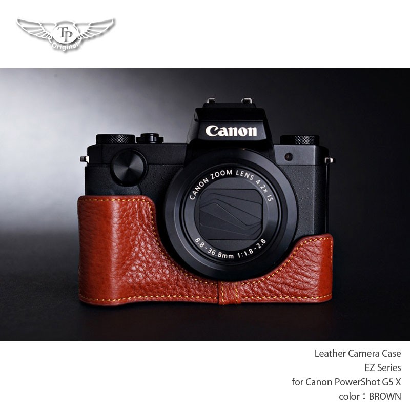 PowerShot Canon G5 X 専用 レザー ケース Brown ブラウン TP Original