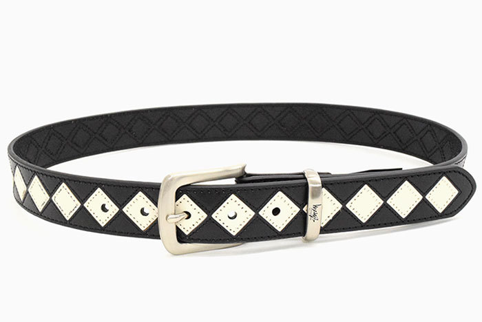 STUSSY（ステューシー） ベルト メンズ Argyle Stitch Leather