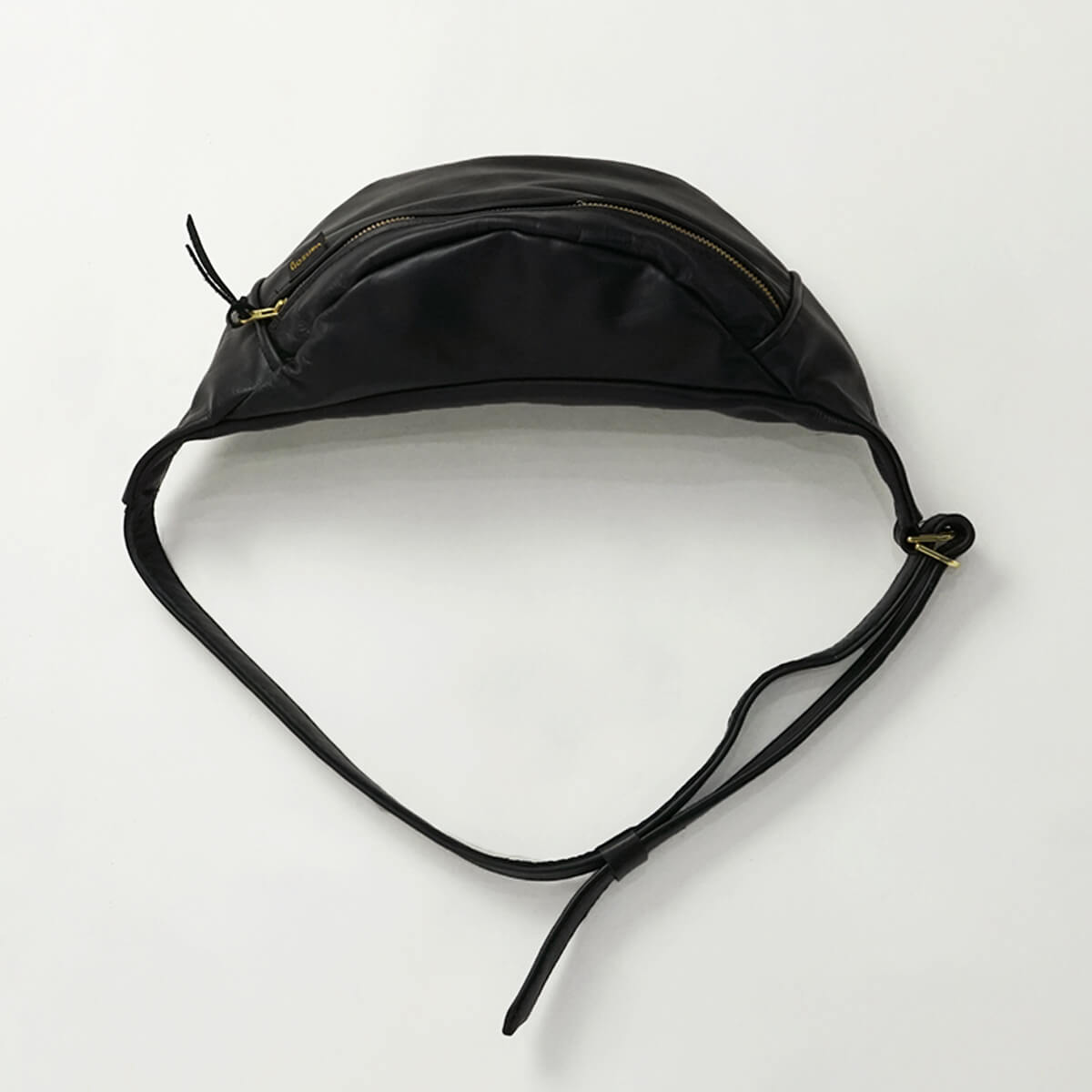 VANSON（バンソン） レザー ポーチ ラージ ファニーパック ブラック