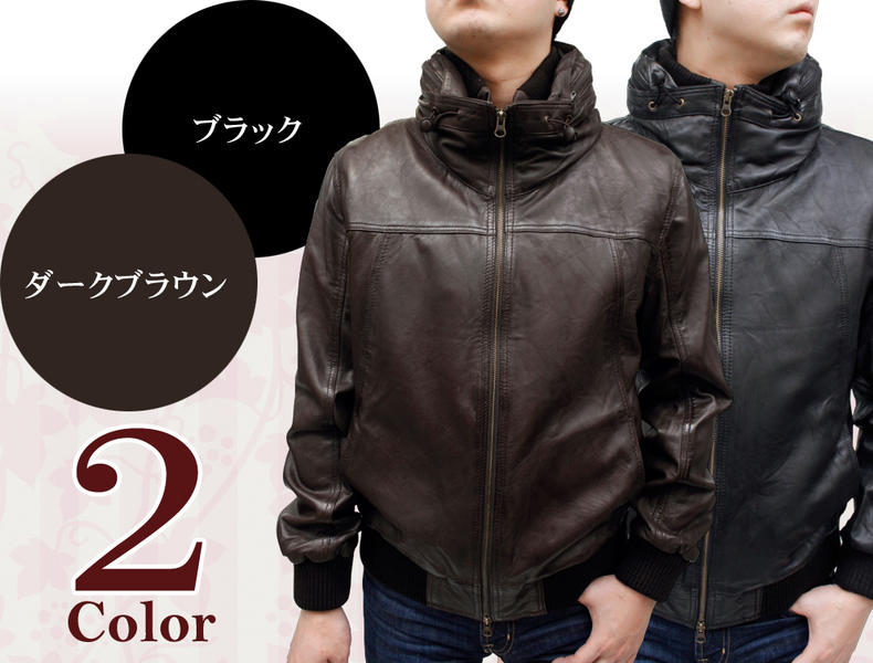 レザージャケット 革ジャケット メンズ 羊革 ウォッシュ加工 しわ加工