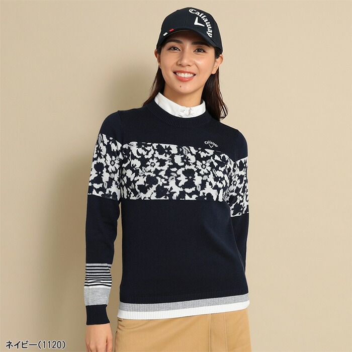 Callaway（キャロウェイ） レディース 長袖 クルーネックニット