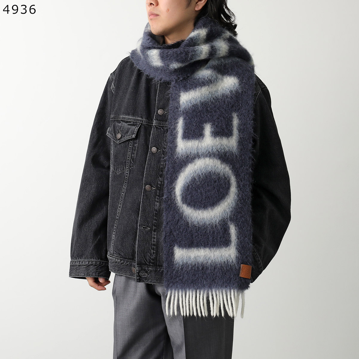 LOEWE（ロエベ） マフラー F811257X03 メンズ モヘア ウール ロゴ