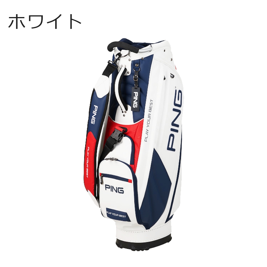 PING（ピン） キャディバッグ PING USA ホワイト ネイビー