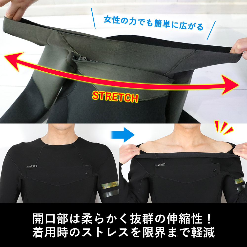 FELLOW ウェットスーツ シーガル 3mm メンズ チェストジップ
