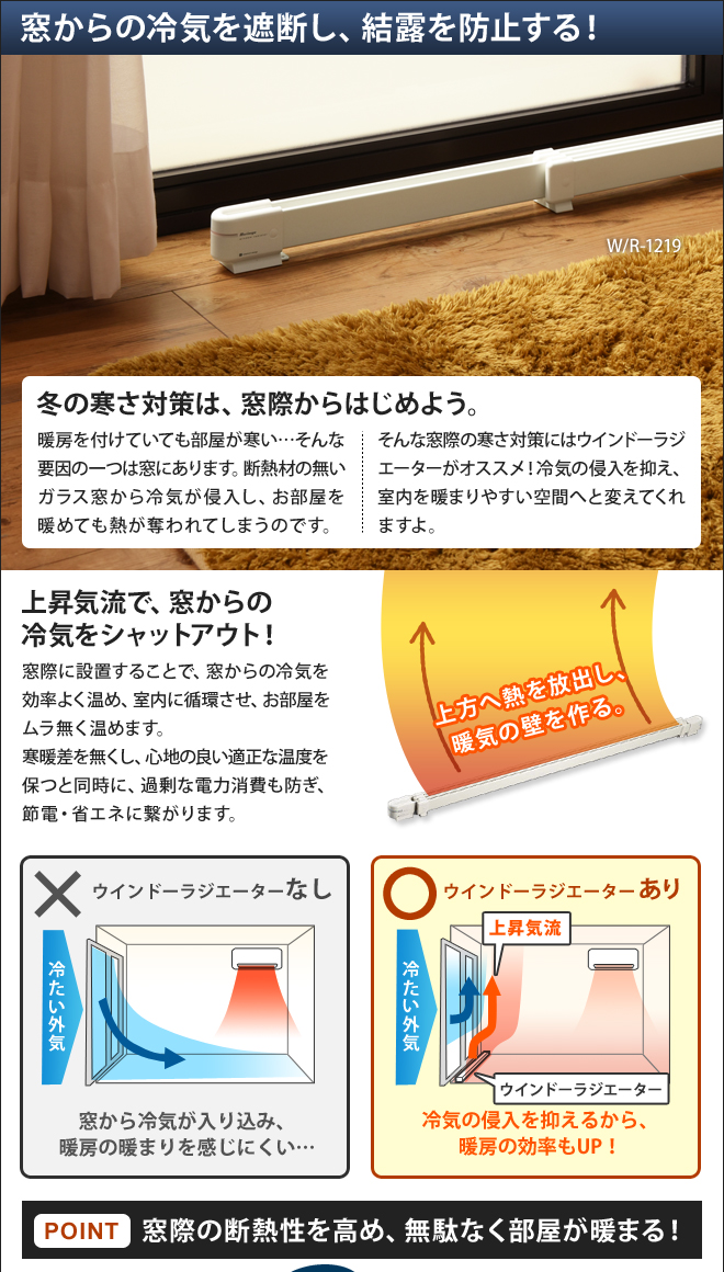 ウインドーラジエーター W/R-0912 【選べる豪華特典】 | セレクト