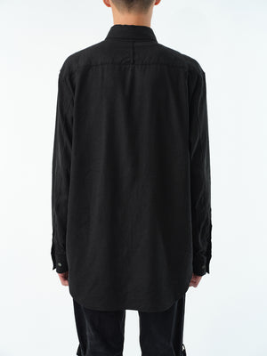REGULAR FIT TAB COLLAR SHIRT .13【BLACK】 – SUBLATIONS