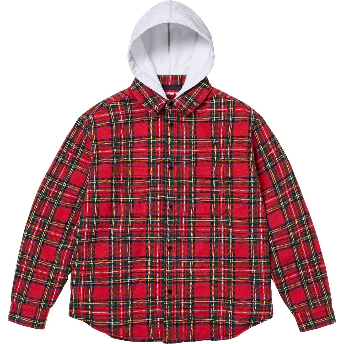 Tartan Flannel Hooded Shirt | Supreme 23fw