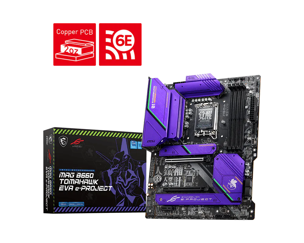 MAG B660 TOMAHAWK EVA e-PROJECT Intel DDR5 Lightning Gen 4 M.2