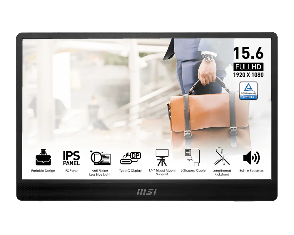 PRO MP161 E2 | Portable & Ultra-slim Business Monitor 15.6 inch | MSI