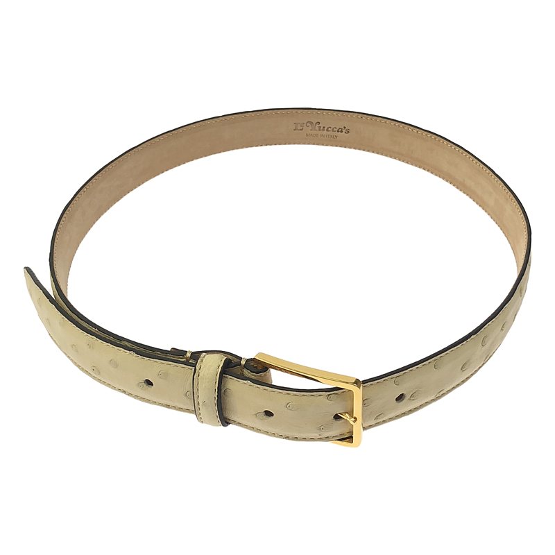 Y08/26 OSTRITCH BELT オーストリッチ レザーベルト | ブランド古着の