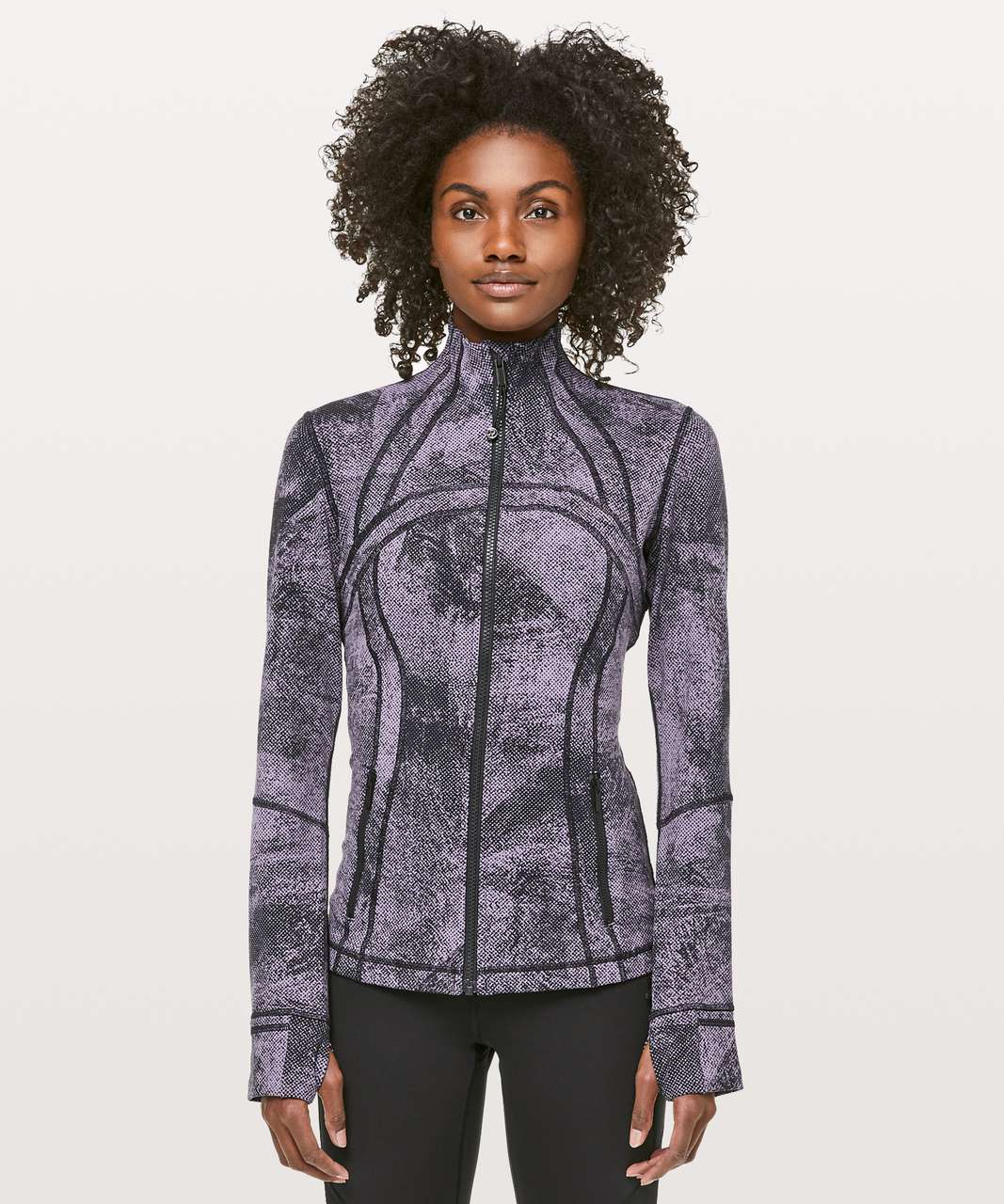 Lululemon Define Jacket - Pixel Print Purple Quartz Black - lulu