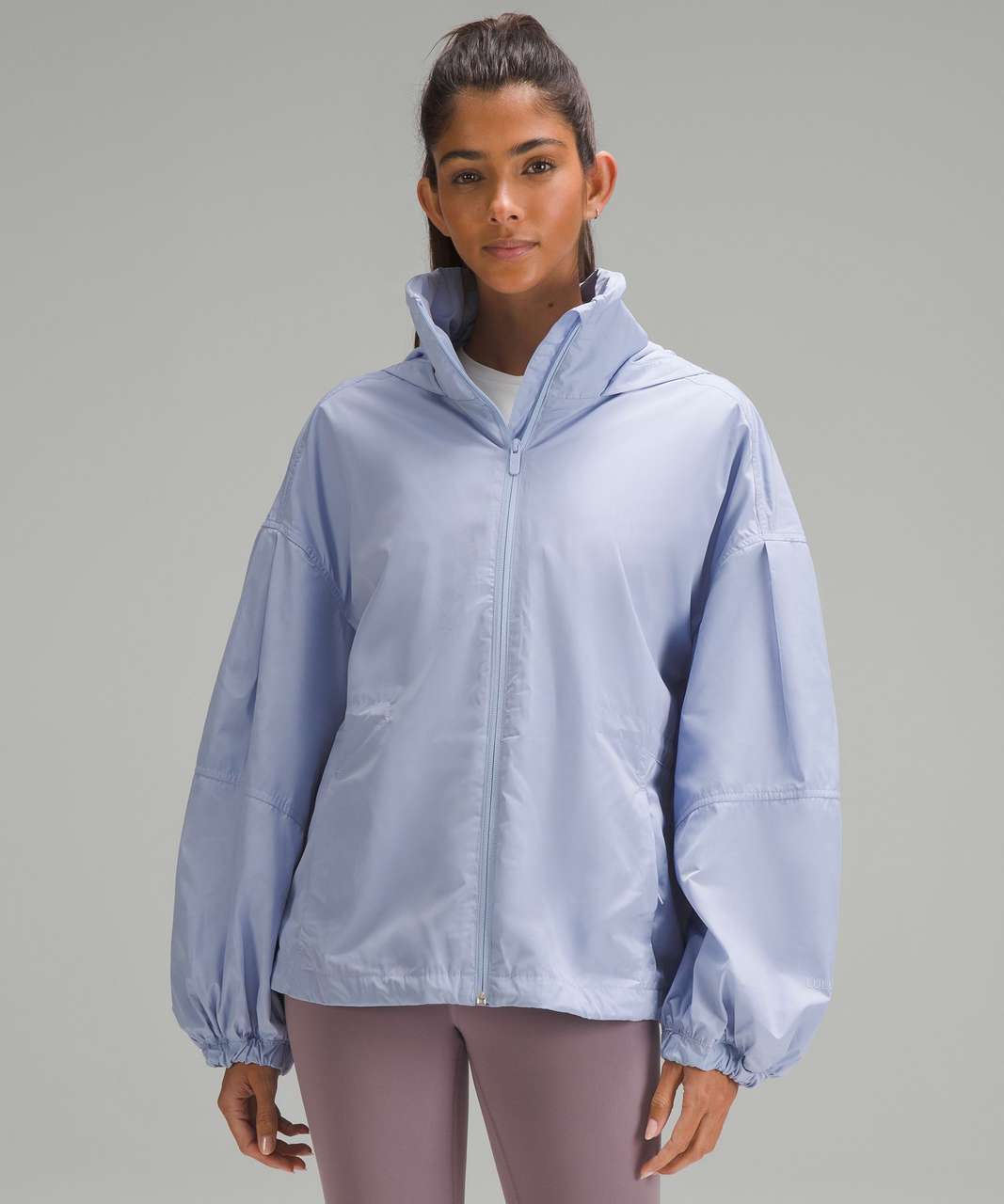 Lululemon Lightweight Cinch-Waist Jacket - Blue Linen - lulu fanatics