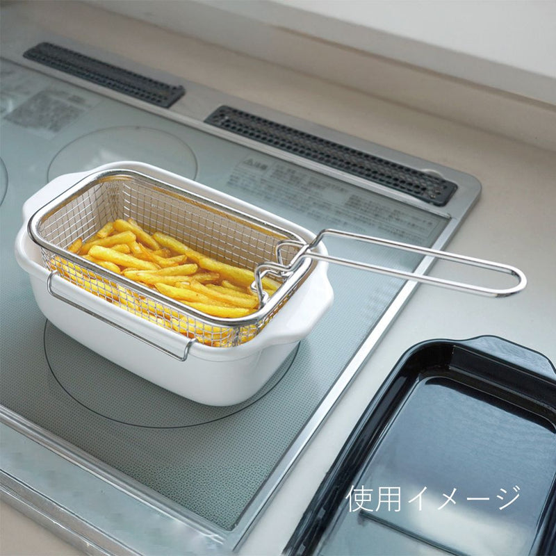 富士ホーロー 角型天ぷら鍋専用 フライヤーバスケット OR-KFB