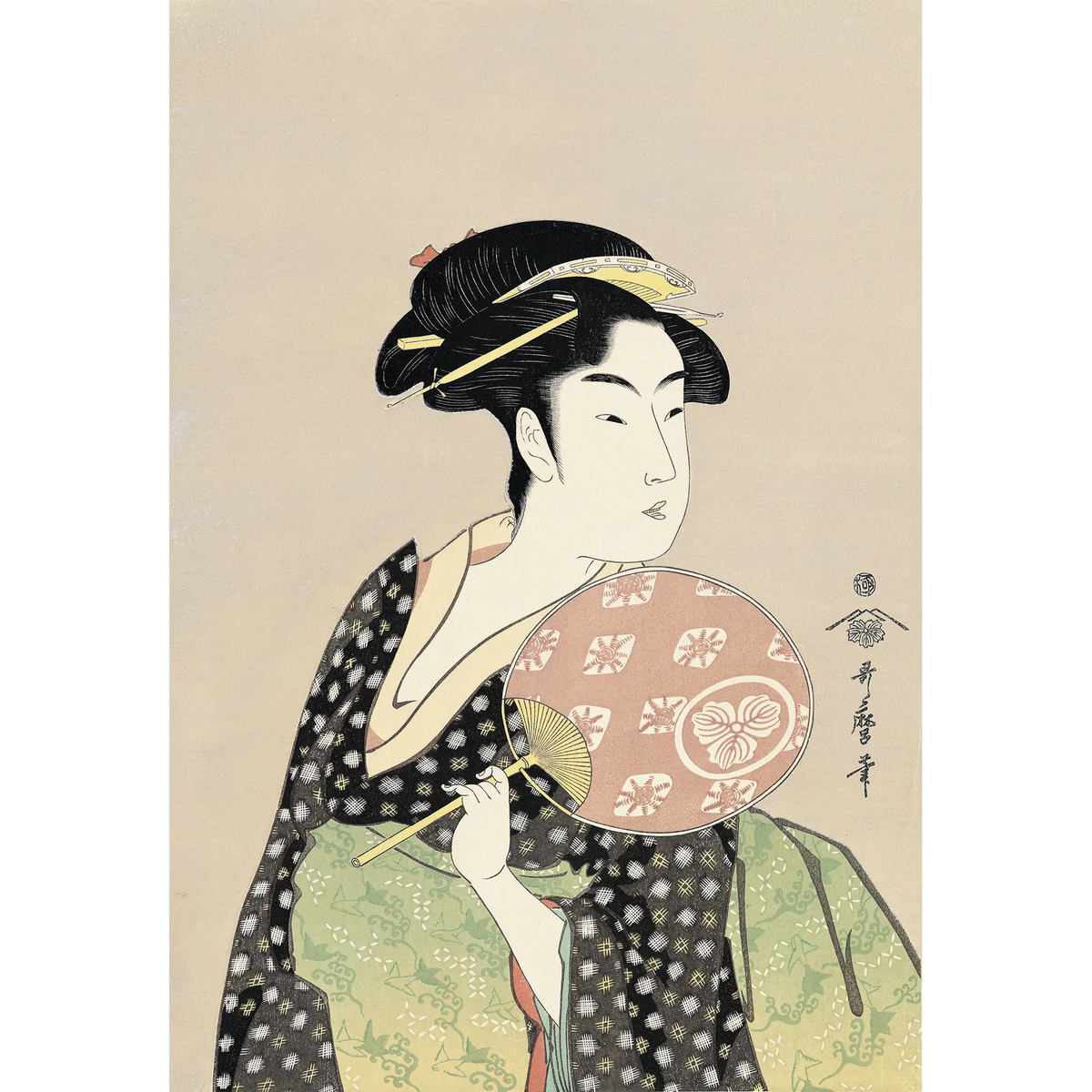 Kitagawa Utamaro（喜多川歌麿） 喜多川歌麿「高島屋おひさ