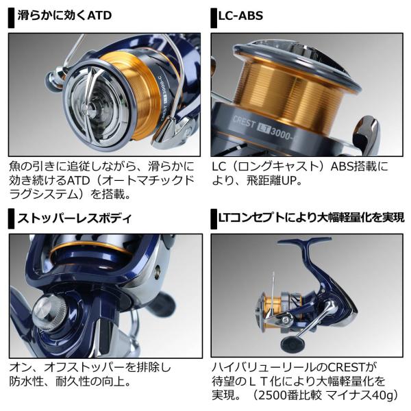 ダイワ スピニングリール クレスト LT2000 2020年モデル(LT2000