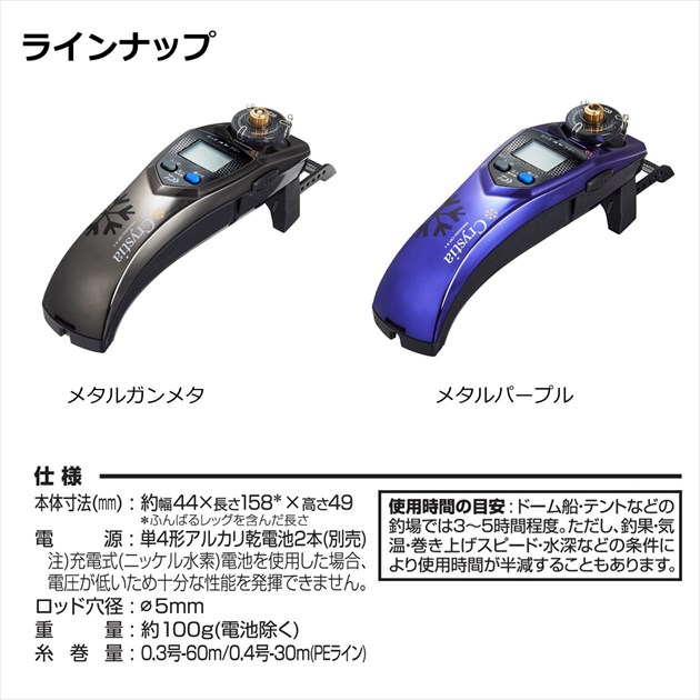 ダイワ クリスティアワカサギ CRT R+ メタルパープル: リール｜釣具の