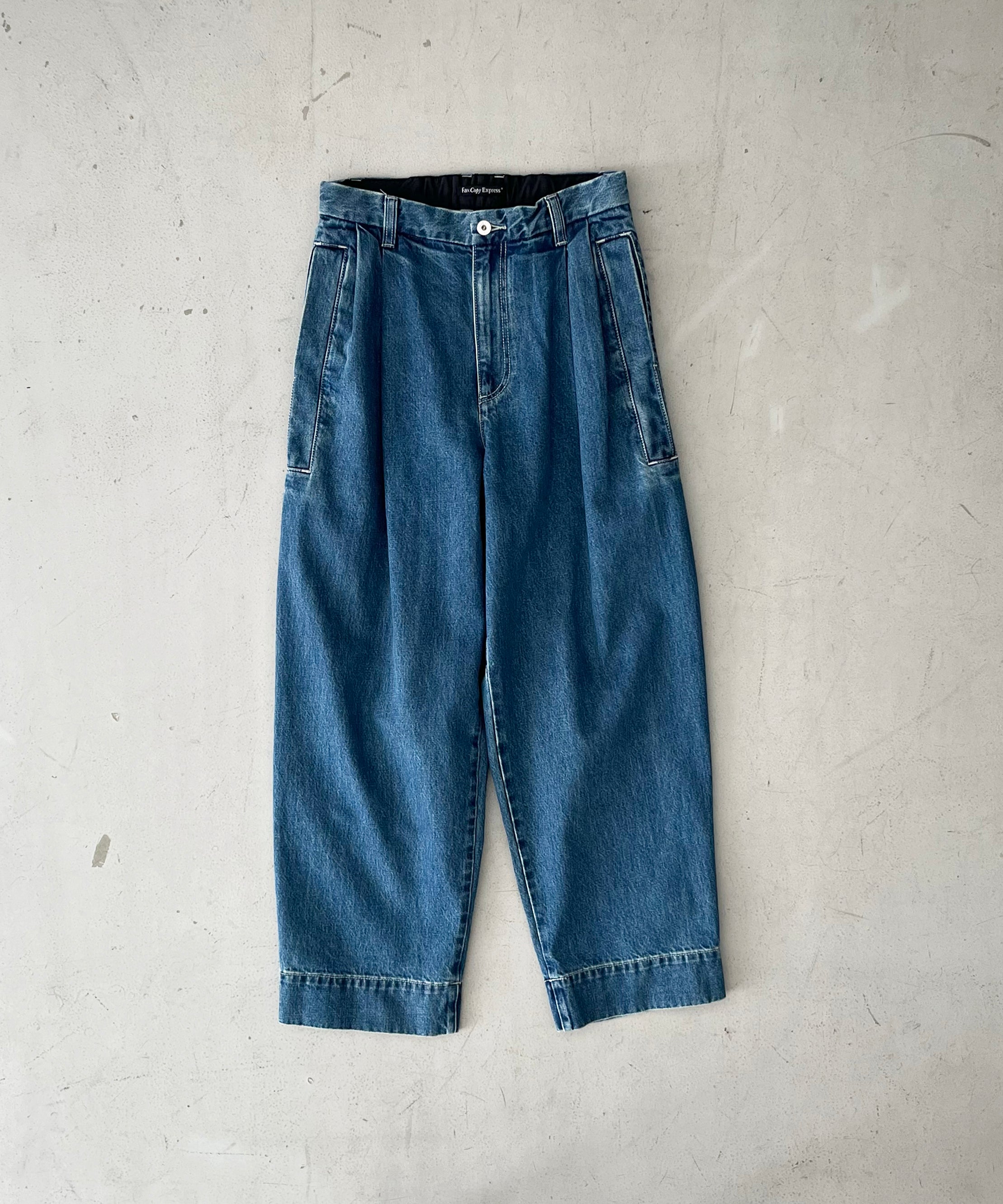 Fax Copy Express【ファックスコピーエクスプレス】Retro pleated blue