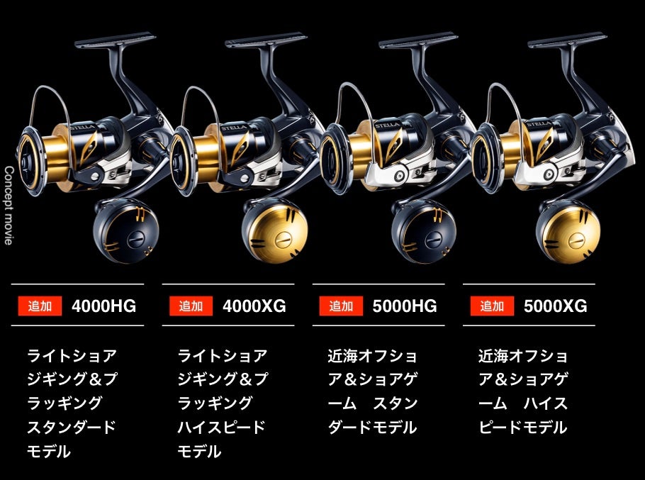 20ステラSW4000・5000・6000が追加！ショアジギングや近海ジギングに