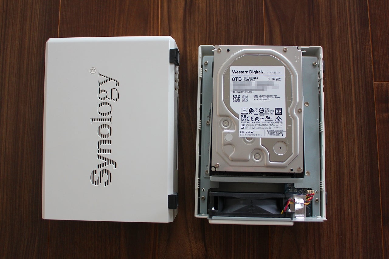 NAS装置 Synology DS216jの分解メンテナンスと新Diskへの移行 その2