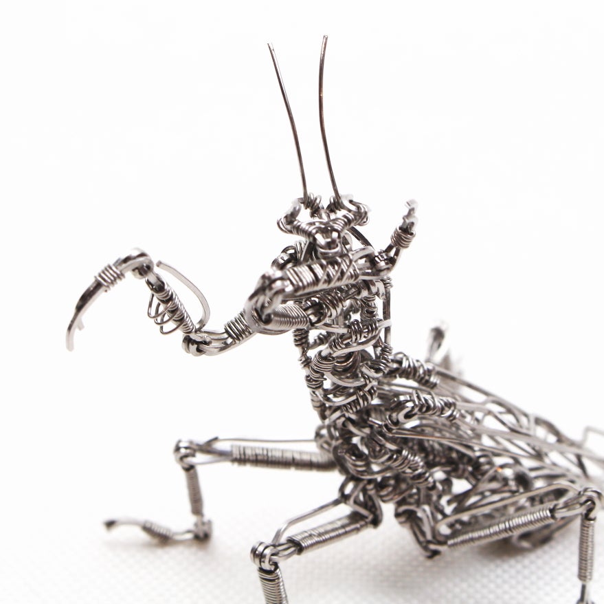 カマキリー蟷螂ー螳螂、針金自在置物 | ワイヤーアクセサリーファクトリー