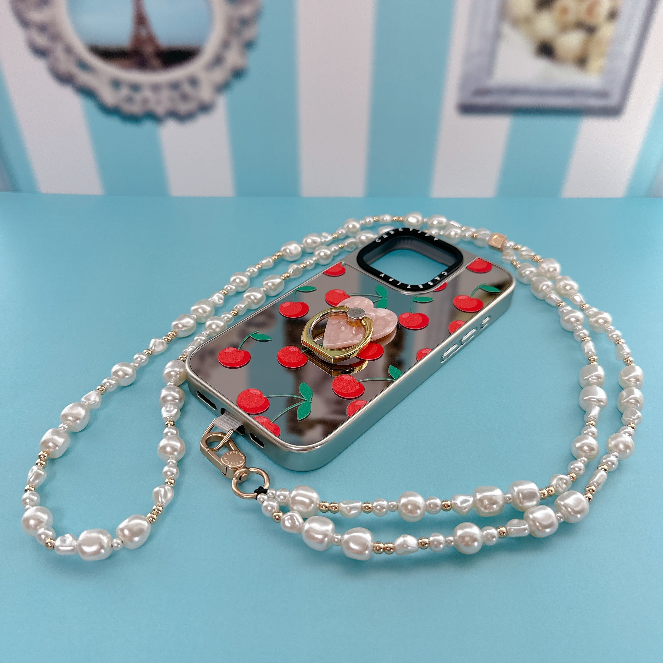 CASETiFY】ケースティファイ～クロスボディチャーム・クラシックパール