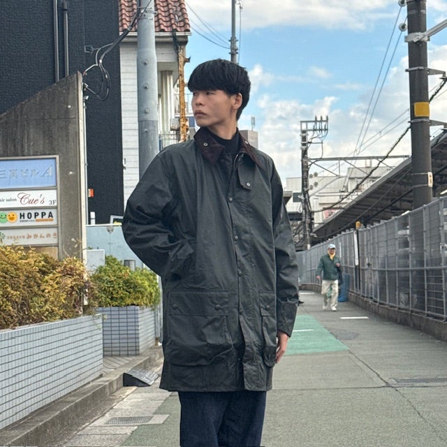 Barbour”BORDER Waxed Cotton Coat/Sage green” | SECOURSのブログ