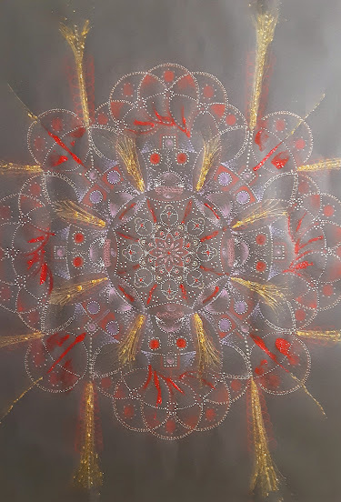 五十嵐由家 曼陀羅画342 「負の念を消す」 - 五十嵐由家 GALLERY