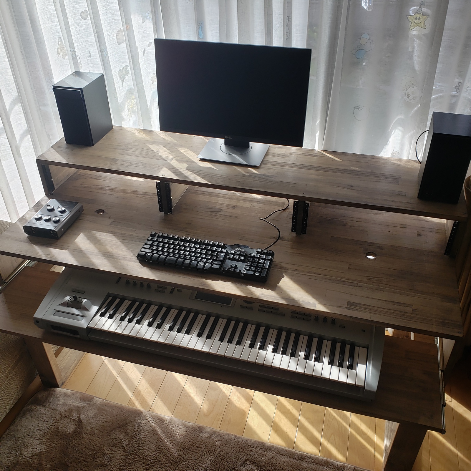DTMデスク S-152-70 3Uラック付き output platform キーボード