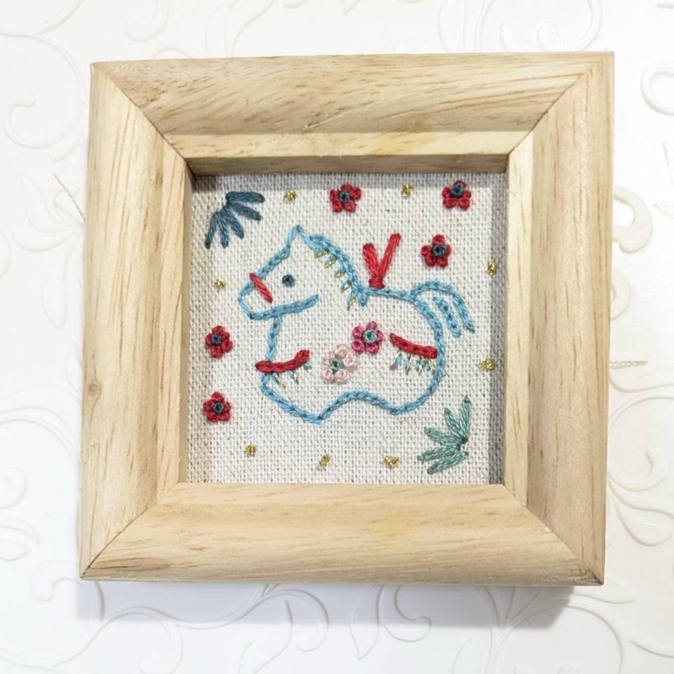 刺繍フレーム🍉夏祭り 壁飾り インテリア雑貨 ハンドメイド - 刺繍屋