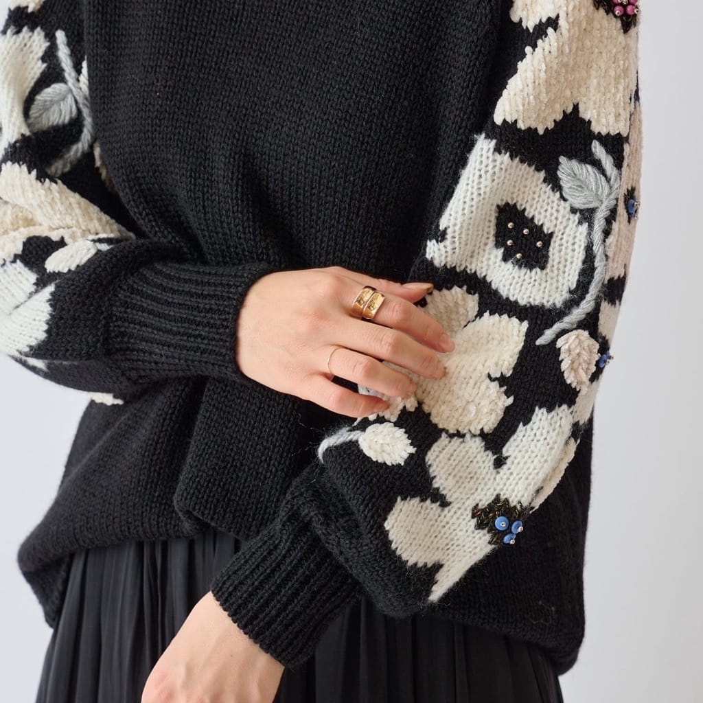ITEM PICK UP》花ジャガードニット - BEARDSLEY(ビアズリー)本部の