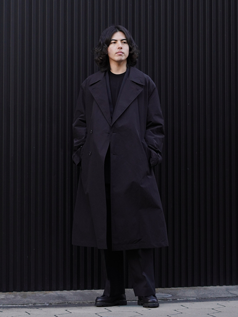 WINDPROOF NYLON DOUBLE BREASTED COAT | ssstein(シュタイン
